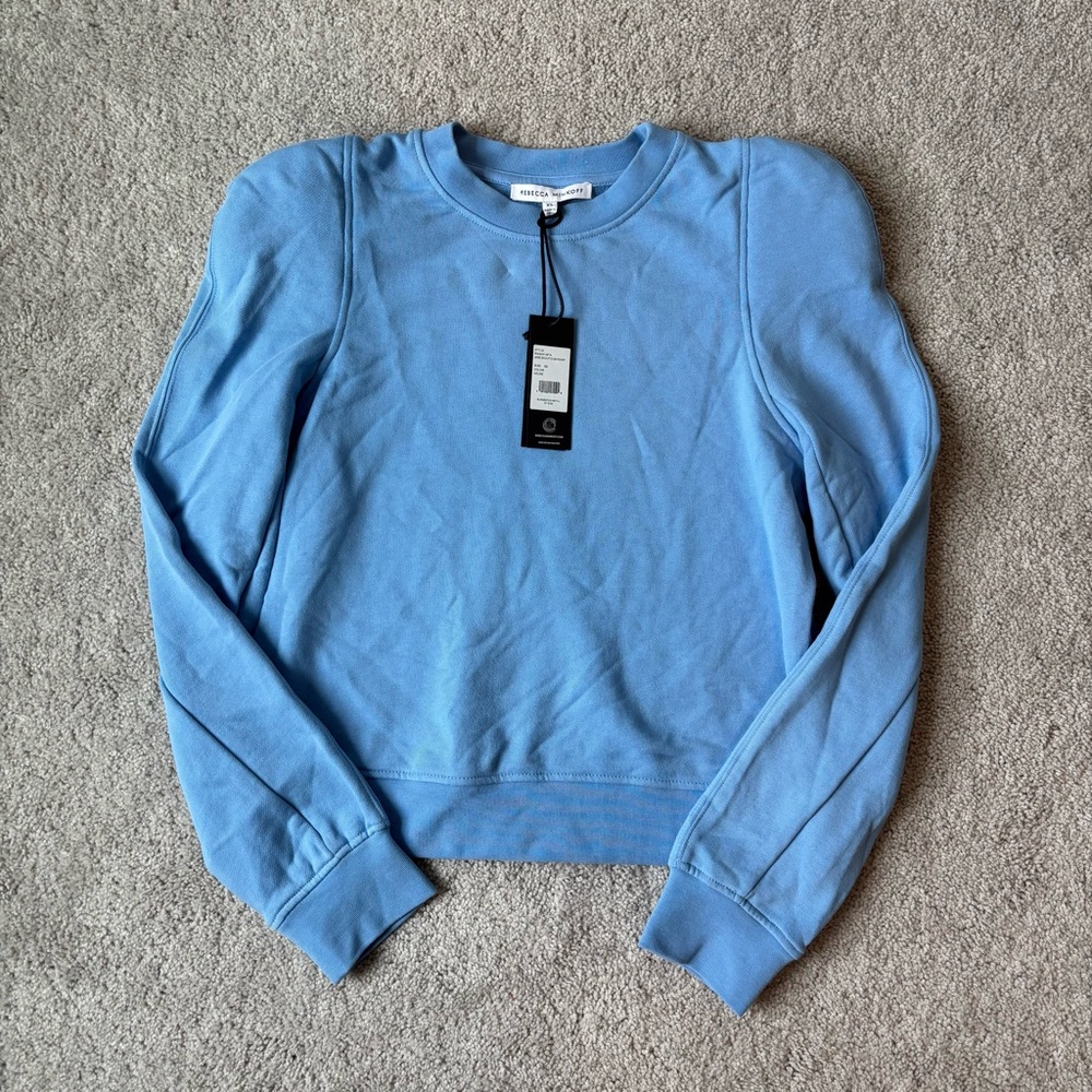 Rebecca Minkoff Azure Jade Sculpted Sweatshirt BNWT! Women’s, with shoulder pads